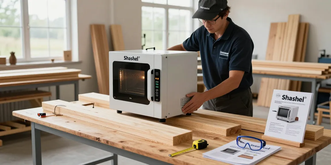 Traitement du bois sans produits chimiques avec Shashel® dans un atelier lumineux.